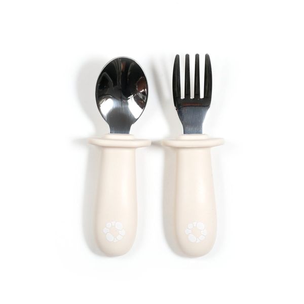 Image Learning spoon & fork set - Ivory