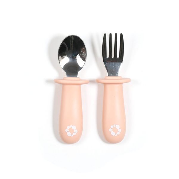 Image Learning spoon & fork set - Peach